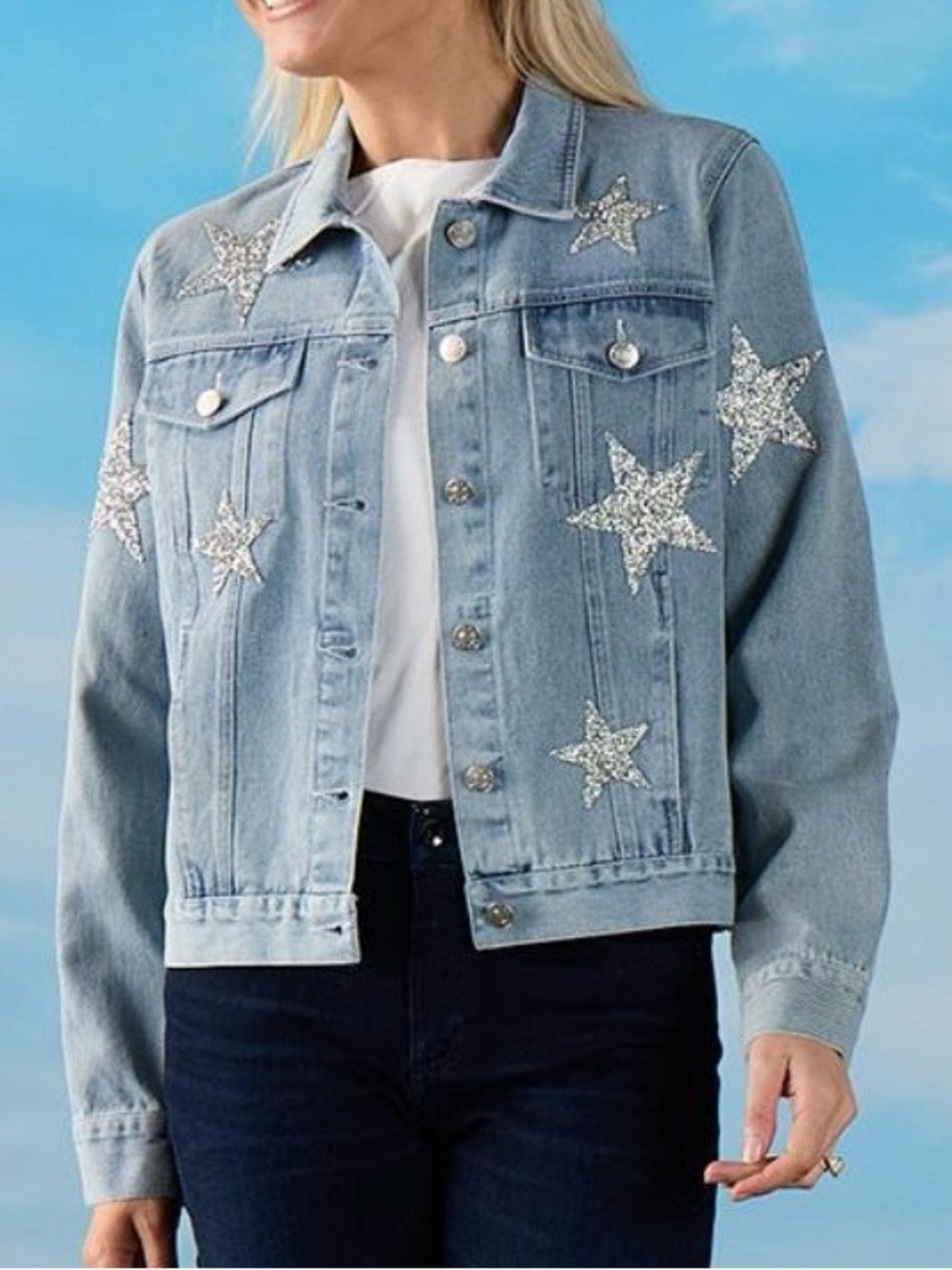 My Danielle Bling Star Denim Jacket